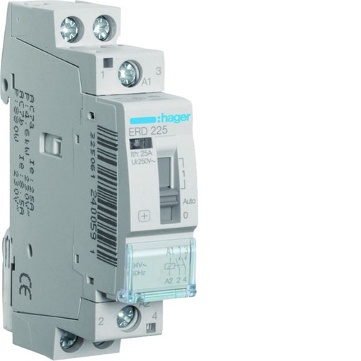 [HAG-ERD225] Contacteur à commande manuelle 25A, 2F, 24V 1 module ERD225