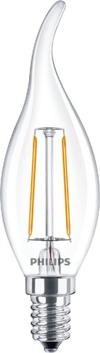 [PHI-377592] CorePro LEDCandle Filament 2-25W E14 2700K Coup de vent 377592 Philips