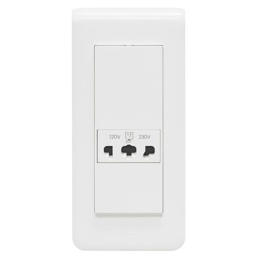[LEG077586] Prise Pour Rasoir Ip24 Ik04 Mosaic 5 Modules Blanc legrand 077586