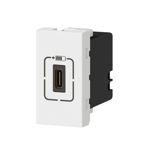 [LEG077589] Mosaic Chargeur 1 Mod 1 Usb C 1.5A 7.5W Blanc legrand 077589