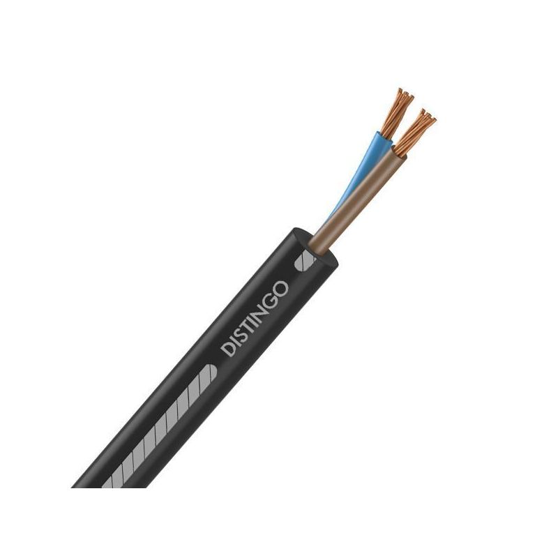 Câble électrique U-1000 R2V 2x16 mm2 cuivre rigide noir - couronne de 50m