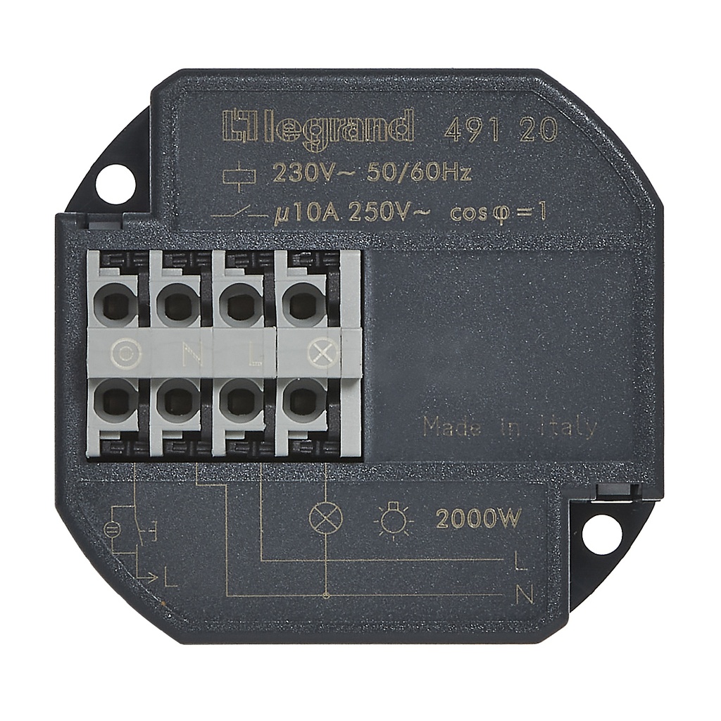 Télérupteur À Encastrer Unipolaire Silencieux 10 A 230 V~ legrand 093005