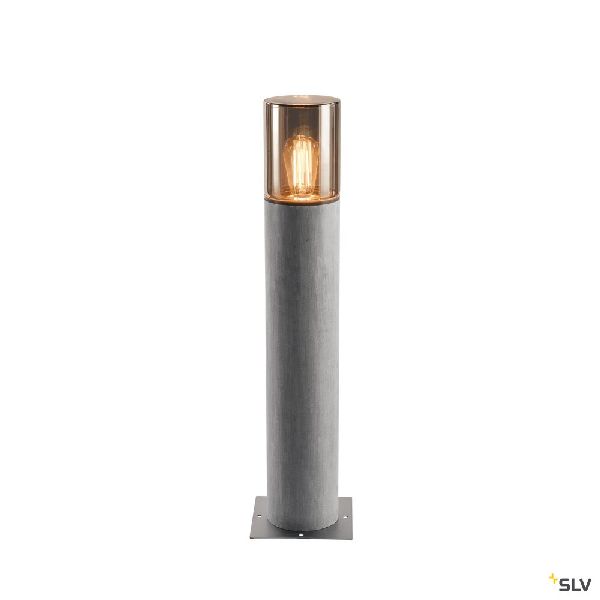 LISENNE 70, borne extérieure, gris/verre fumé, E27, 23W max, IP54, basalte 1000666