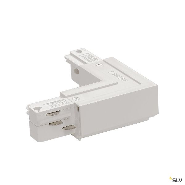 EUTRAC connecteur 90°, terre extérieure, blanc RAL 9016 1001520