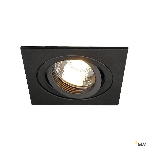 PIREQ, encastré de plafond intérieur, carré, noir mat, GU10/QPAR51, 50W max 199990