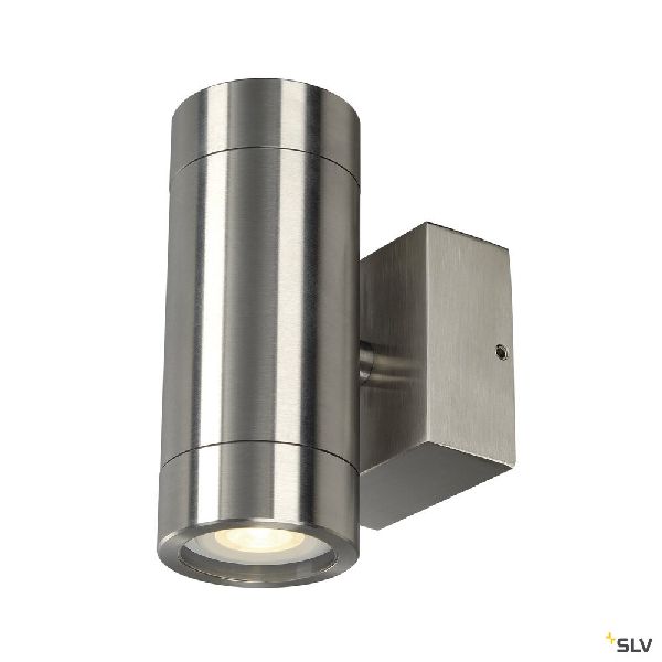 ASTINA STEEL, applique extérieure, inox, GU10/QPAR51, 2x 35W max, IP44, inox 304 233302