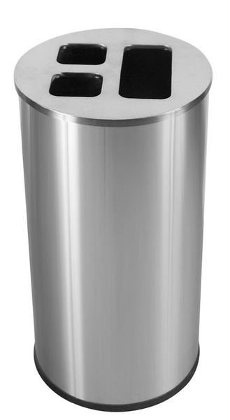 COLLECTEUR 60L inox brossé 3 bacs - JVD 8991081