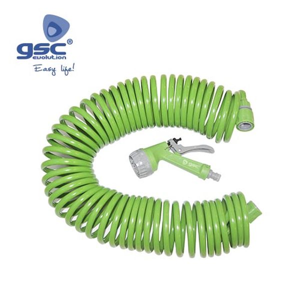Kit de tuyau spiralé 7,5M avec pistolet - Blister | 003602027