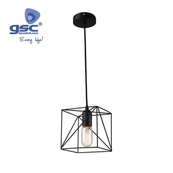 Pendentif lumière Hub E27 1M Noir | 000705240