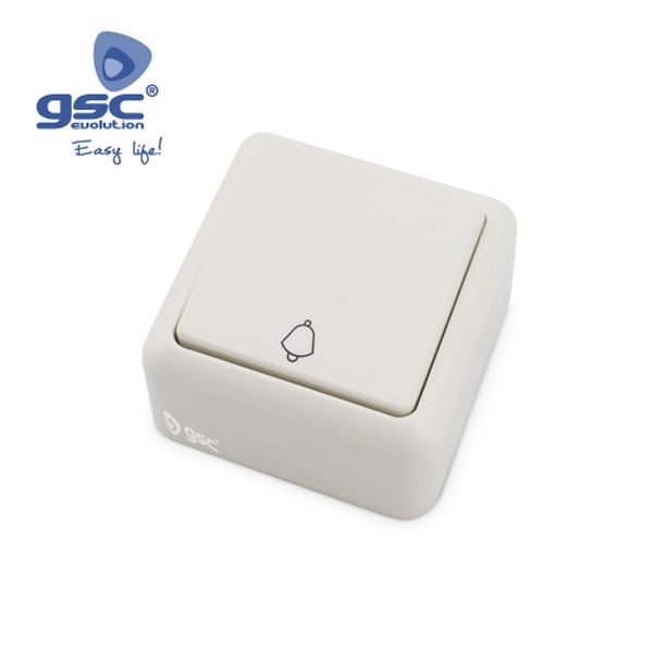 Interruptaur logo "sonnette" Blanc 65x65mm 10A 250 | 000201025