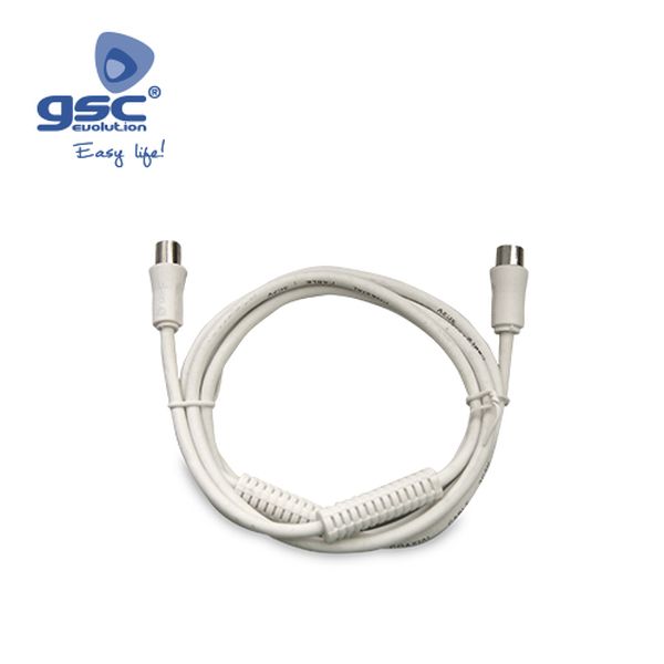 Rallonge coaxial Mâle vers Femelle blanche / 1.5M | 002601350