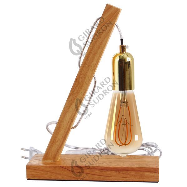 Pack lampe bois 18471 + ampoule edison filament le 996033