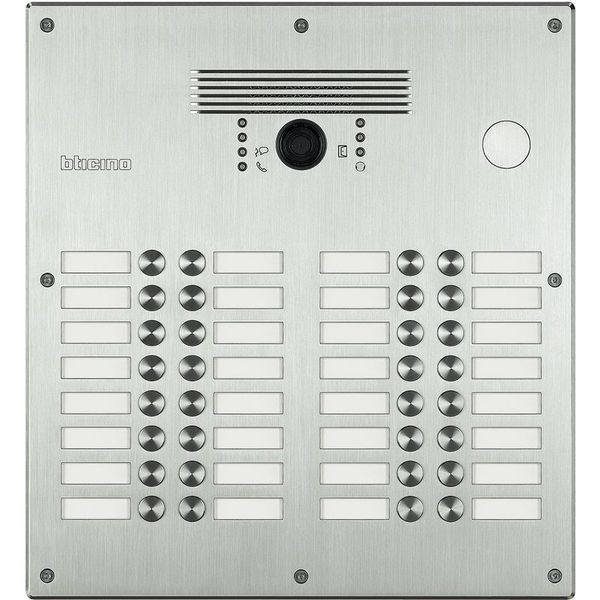 Platine Antivandale À Bouton Poussoir Linea 300 Pour 21 À 32 - Bticino 308005