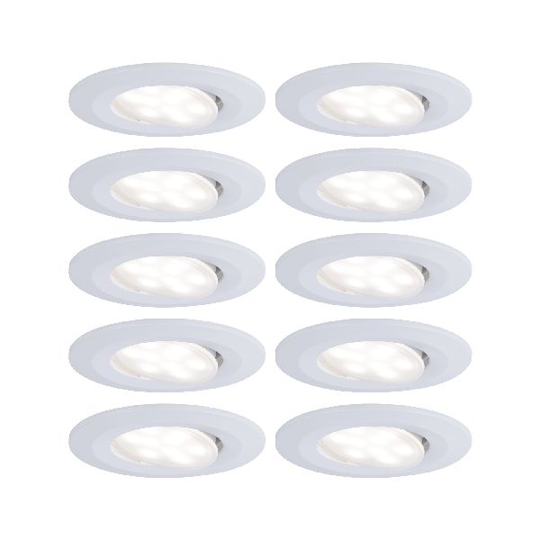 Kit enc Calla BBC/IP65 grad rond orient LED 10x560lm 4000K 6,5W 230V Blanc dép