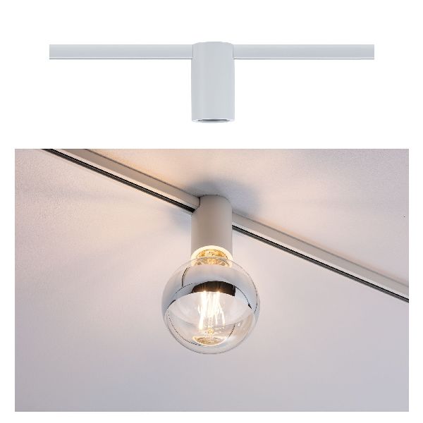 URail Ceiling Socket max1x20W E27 Blanc 230V Métal