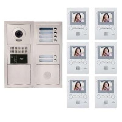 AIPHONE Pack visiophone encastré avec 6 combinés - GTBV6E