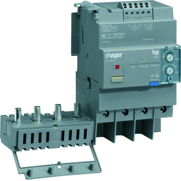 Bloc différentiel x160 4P In125A Idn et temporisation réglables HBA126H
