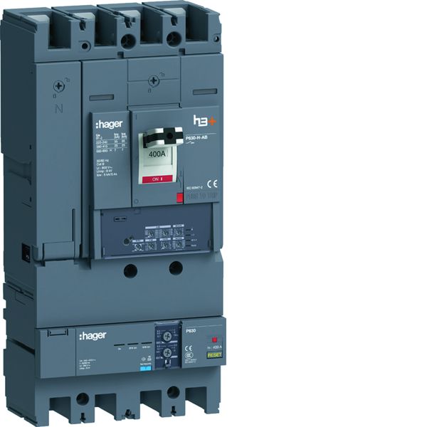 Disjoncteur Boitier Moulé + diff h3+ P630 LSI AB 4P4D In400A Icu25kA à plage HHW401JB