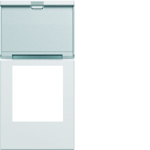 Enjoliveur Gallery prise RJ45 avec porte étiquette 1 module, finition Pure WXD205B