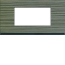 Plaque de finition Gallery 4 modules Grey wood entraxe 71 mm WXP4804