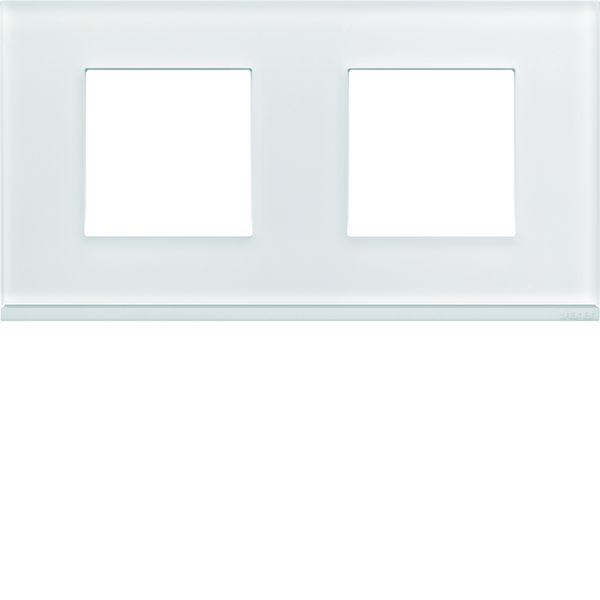 Plaque de finition Gallery 2 poste Moon glass entraxe 71 mm WXP4012