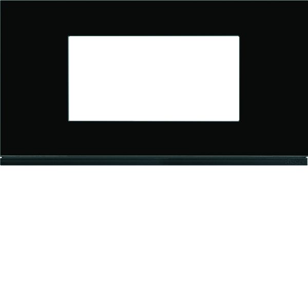 Plaque de finition Gallery 4 modules Midnight glass entraxe 71 mm WXP4104