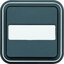 Bouton poussoir porte étiquette 1F Cubyko étanche IP55 gris pose en encastré WNE025