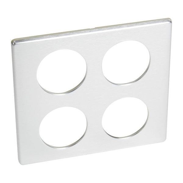 Plaque 2X2 Poste Aluminium legrand 068963