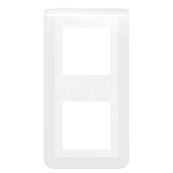 Mosaic Plaque 2X2 Modules Montage Vertical Blanc legrand 200943