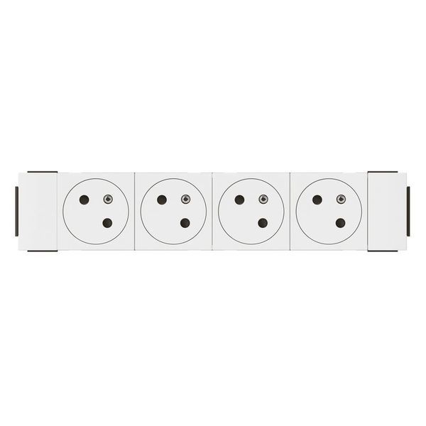 Prise 4X2P+T Surface Mosaic Soluclip Goulotte Clippage Direc legrand 077104L