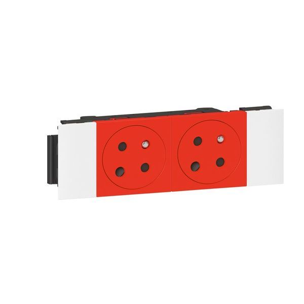 Prise 2X2P+T Surface Mosaic Soluclip Goulotte Clippage Direc legrand 077122L