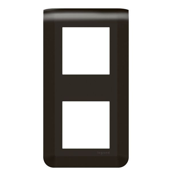 Plaque 2X2 Modules Noir Mat Montage Vertical legrand 079062L