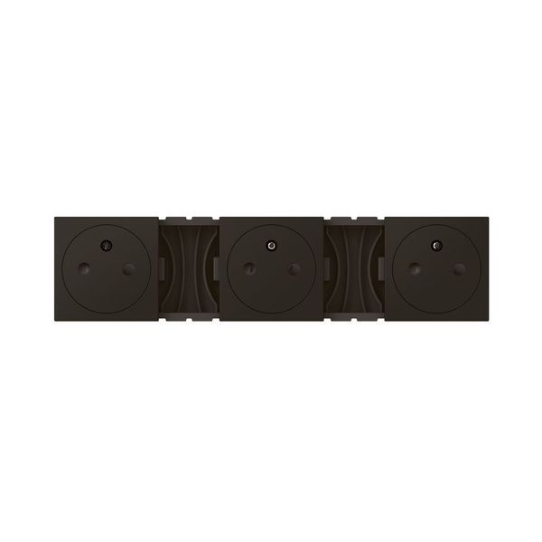 Precablees Murales 3X2P+T F/B Surface Noir Mat legrand 079136L