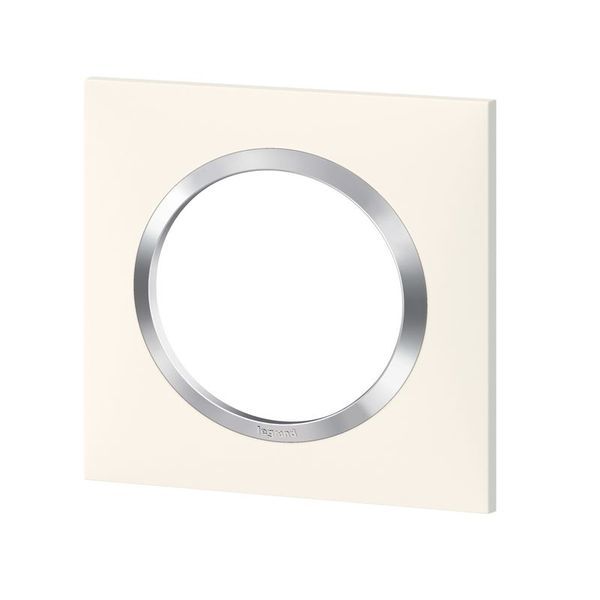 Plaque Carrée Dooxie 1 Poste Finition Blanc Avec Bague Effet legrand 600841