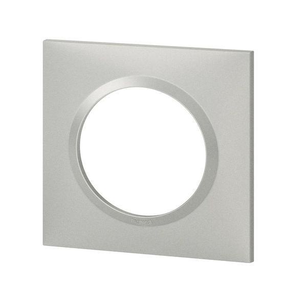 Plaque Carrée Dooxie 1 Poste Finition Effet Aluminium legrand 600851