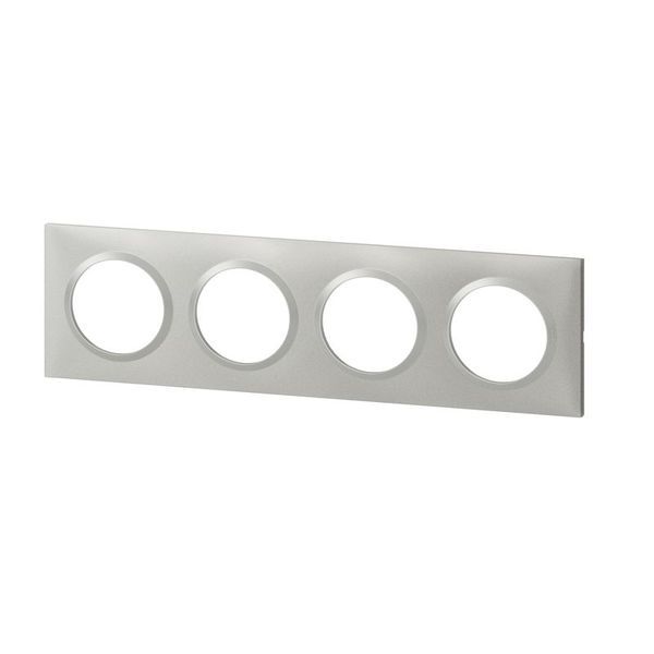 Dooxie Plaque 4 Postes Aluminium legrand 600854