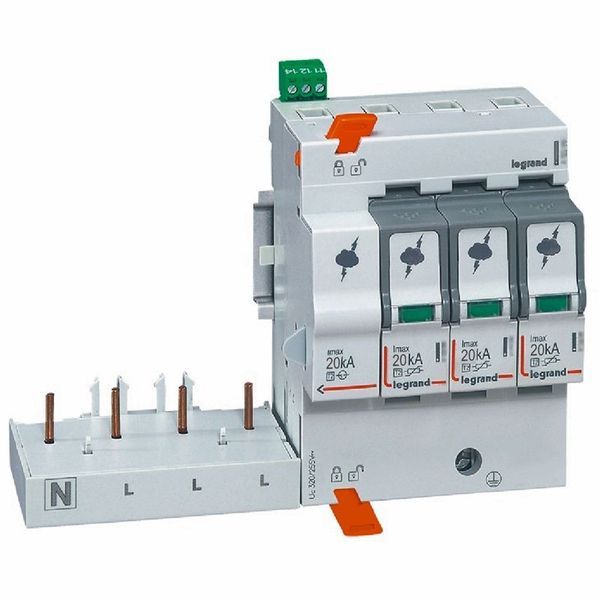 Blocs Parafoudre Adaptable Typet2 Imax 20Ka/Pôle 3P+N 320V legrand 412261