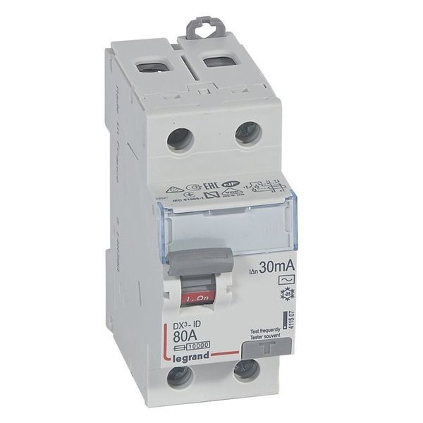 Inter Diff Dx³-Id Arrivée Haut/Départ Bas Vis 2P 230V~ 80A T legrand 411507