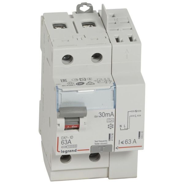 Inter Diff Dx³-Id Vis/Auto Départ Haut 2P 230V~ 63A Type legrand 411639