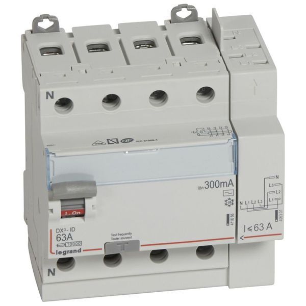 Inters Diff Dx³-Id Vis/Auto Départ Haut 4P 400V~ 63A Typea legrand 411655