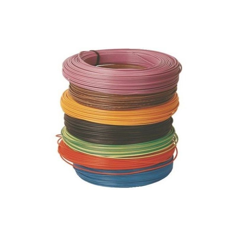 Fil électrique H07VU 2.5 rigide orange - couronne de 100m