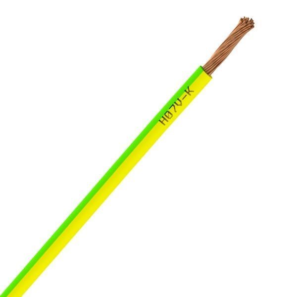 Fil électrique H07VK 2,5mm2 souple vert-jaune (Prix au mètre)