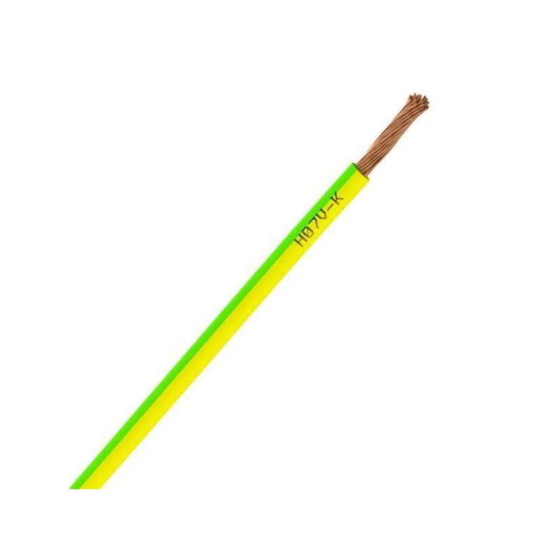 Fil électrique H07VK 4 mm2 souple vert-jaune - couronne de 100m