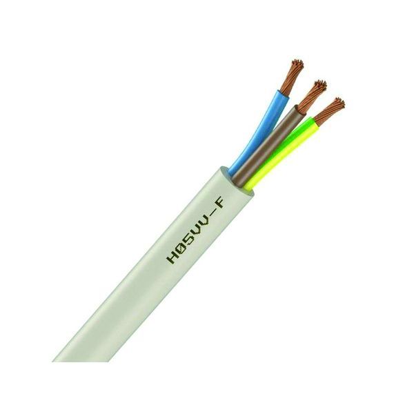 Câble souple H05VV-F blanc 3G1,5 (Prix au mètre)