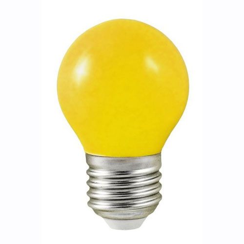 LED sphérique E27 1W JAUNE 230V - L02455