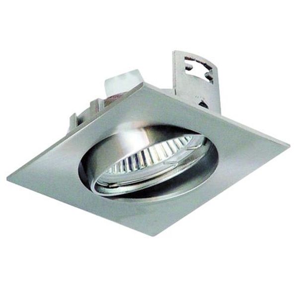 Spot Encastré chromé 12V 50W carré (ampoule et alim non inclus)