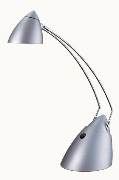 Lampe de bureau argent articule G6,35 35W INTIMUS