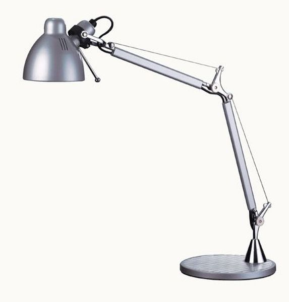 Lampe de bureau argent articule G6,35 50W INTIMUS