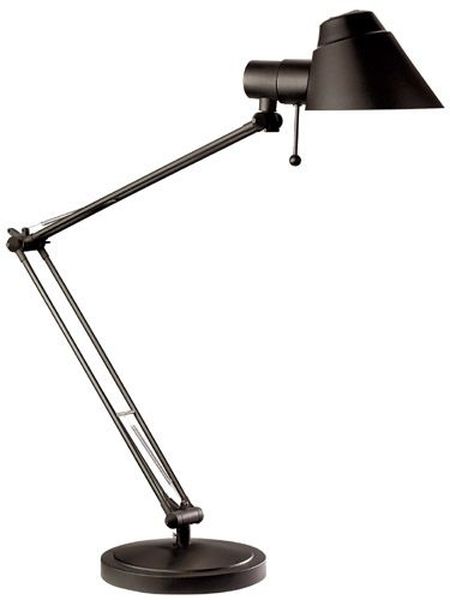 Lampe de bureau noir articule 230V E27 60W INTIMUS