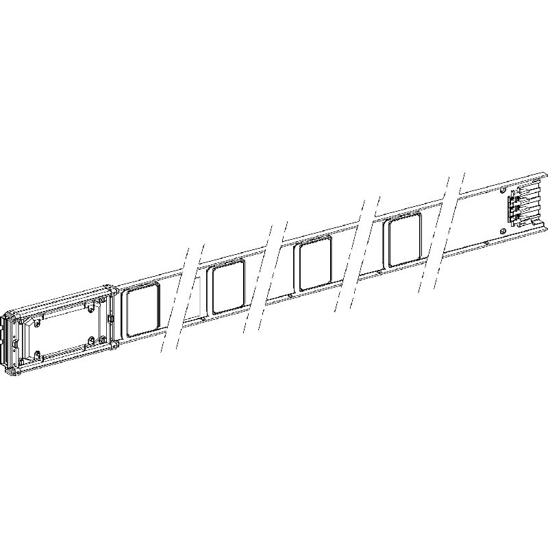 Canalis KNA - élément droit 160A - 2m blanc 4 fenê KNA160ED4204